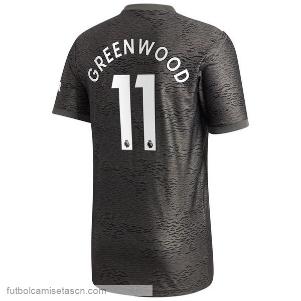 Camiseta Manchester United NO.11 Greenwood 2ª 2020/21 Negro